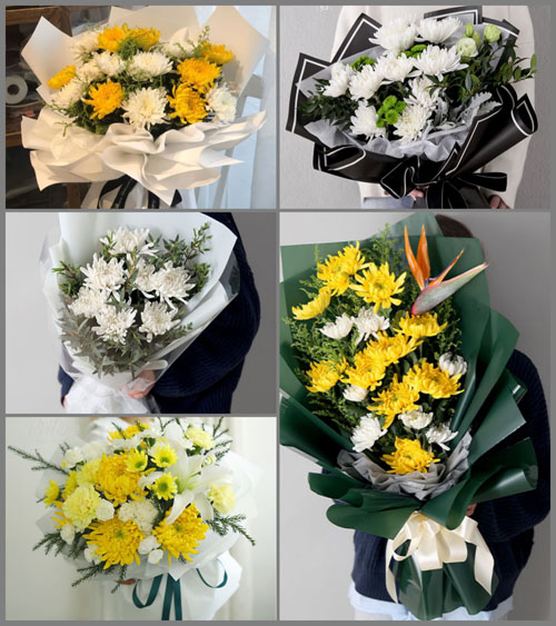 河北沧州黄骅市新村回族乡白事花束代送